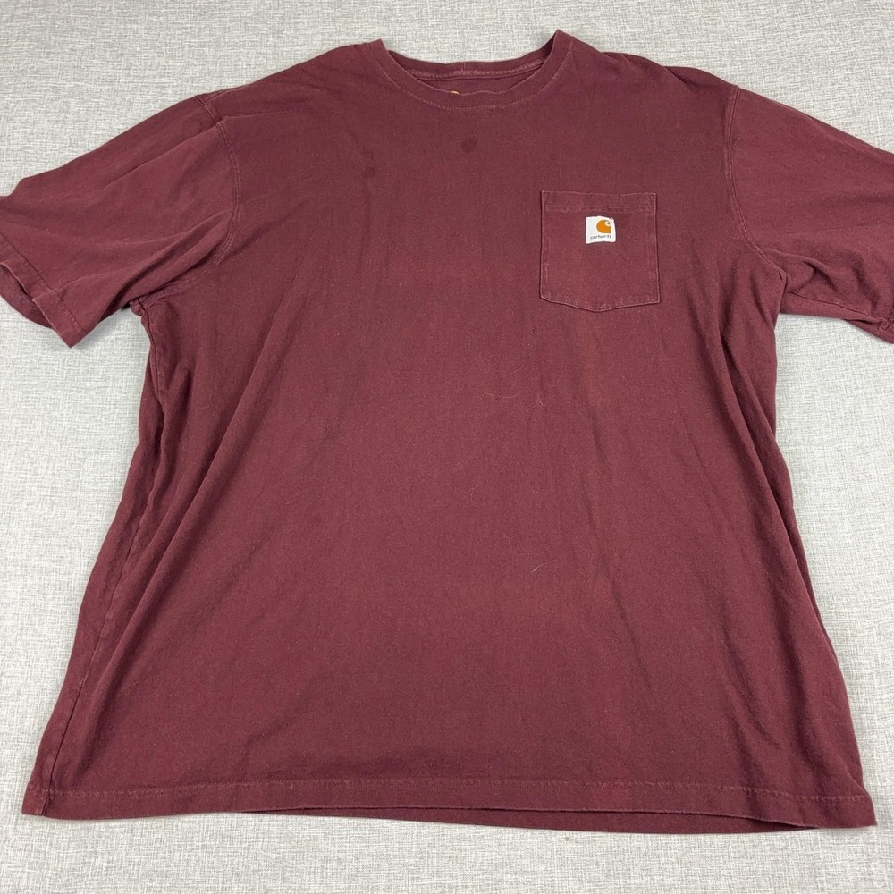 Carhartt Shirt Mens 3XL Red K87 Original Fit Pocket Heavyweight Workwear Tee